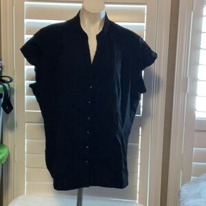 Faded Glory Black Button Down Shirt